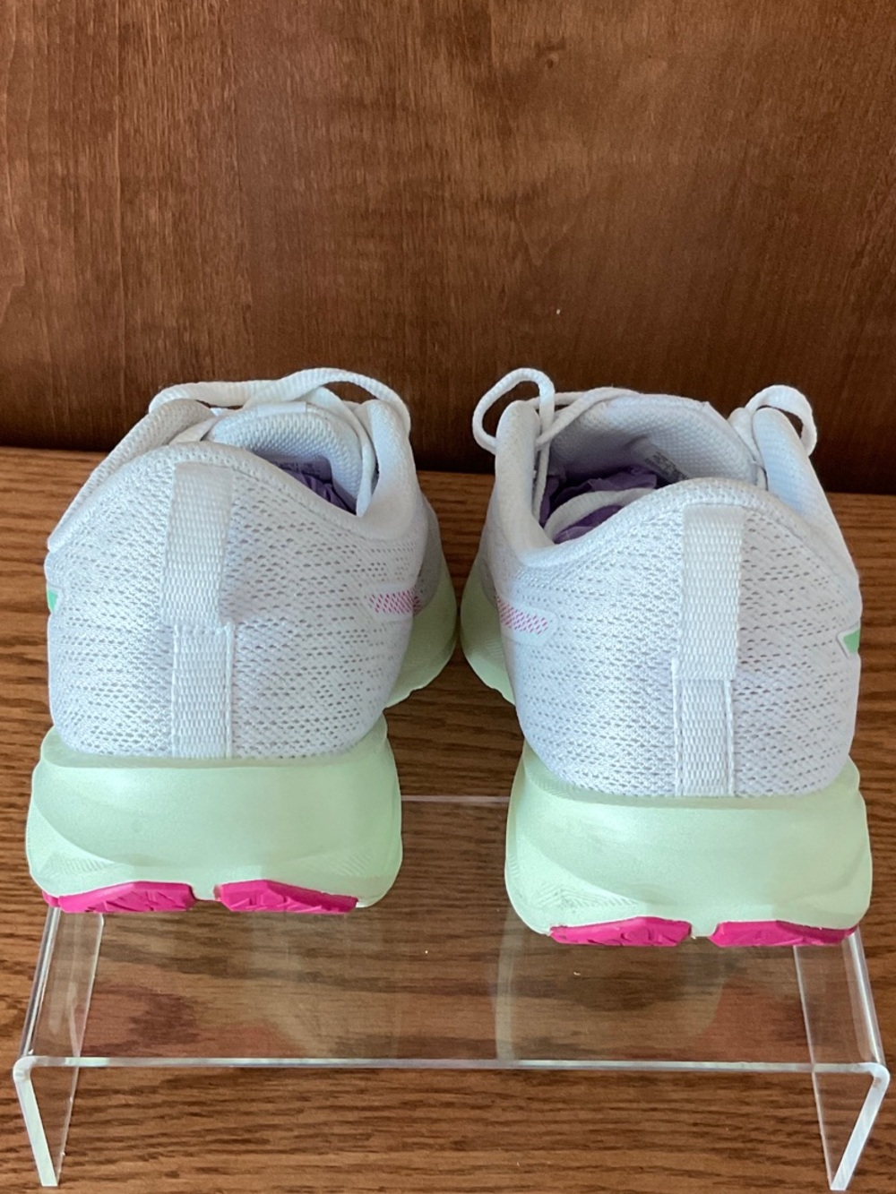 ASICS Women's White Sneakers with Mint Green & Pink Accents - Picture 5 of 6